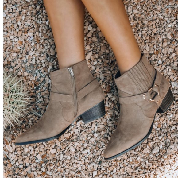 FELICITY Suede Western Boots - Picture 2 of 12